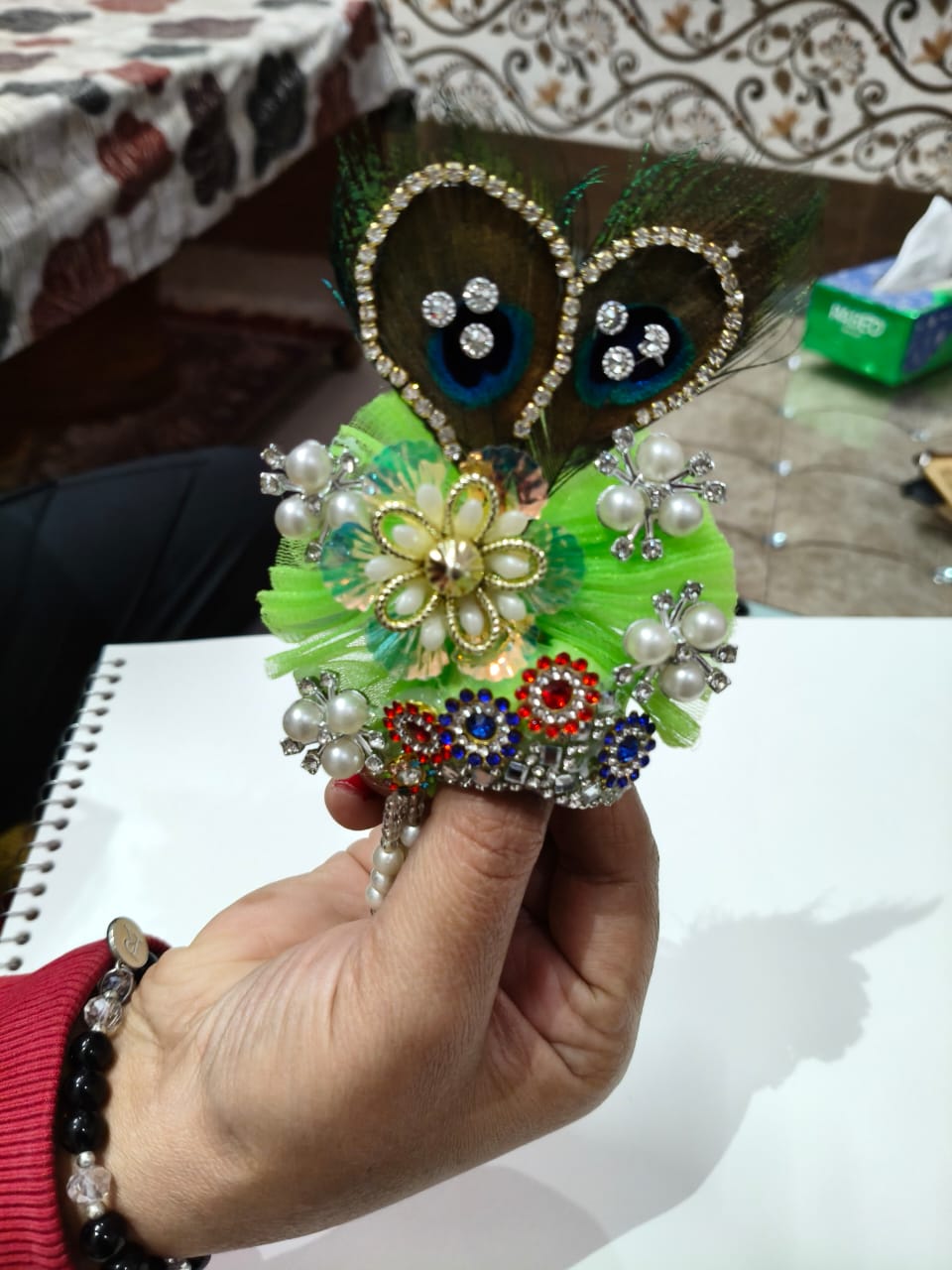 Beautiful multi bandhej dress for laddu gopal ji