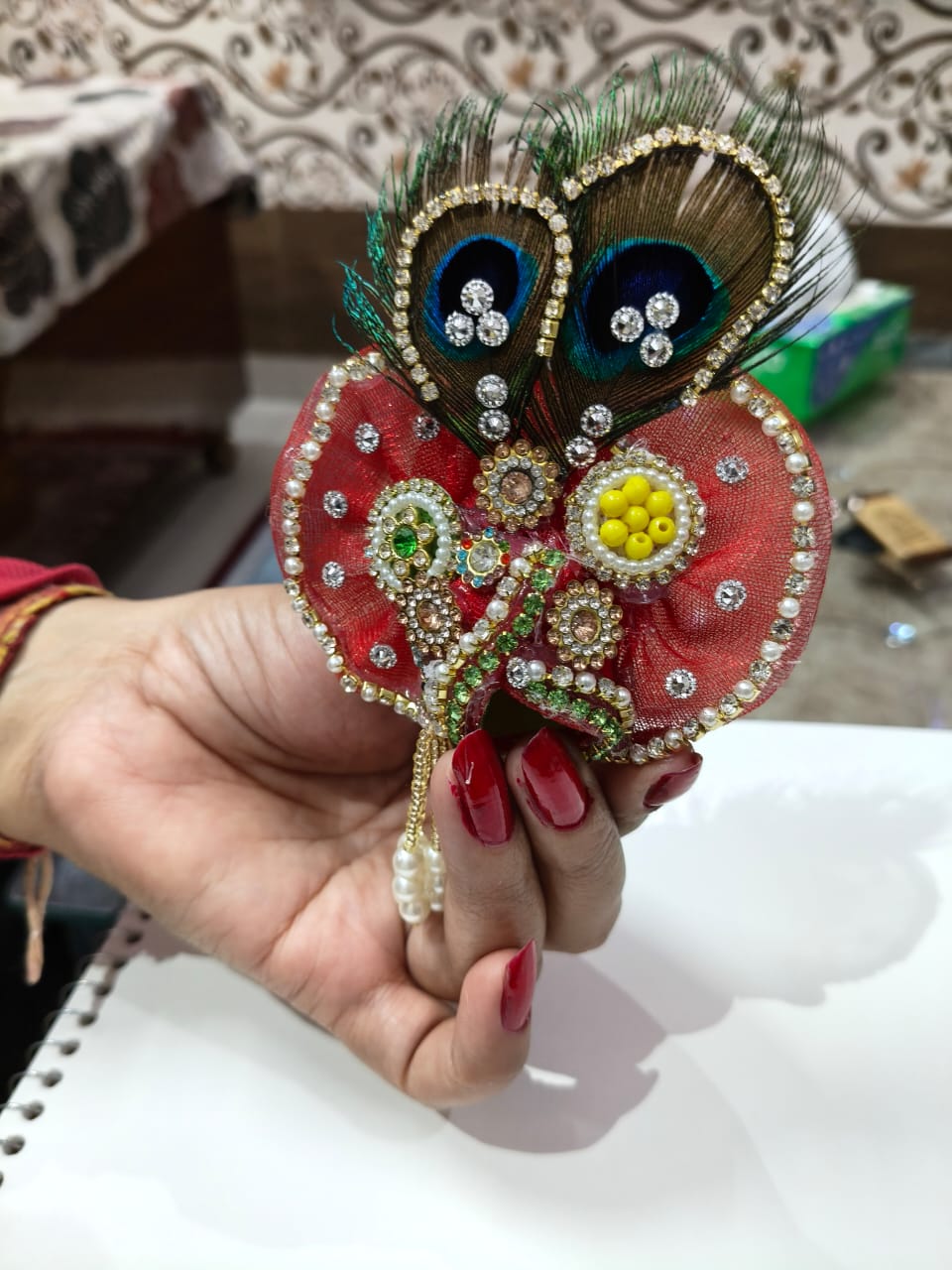 Yellow multi topi dress for laddu gopal ji