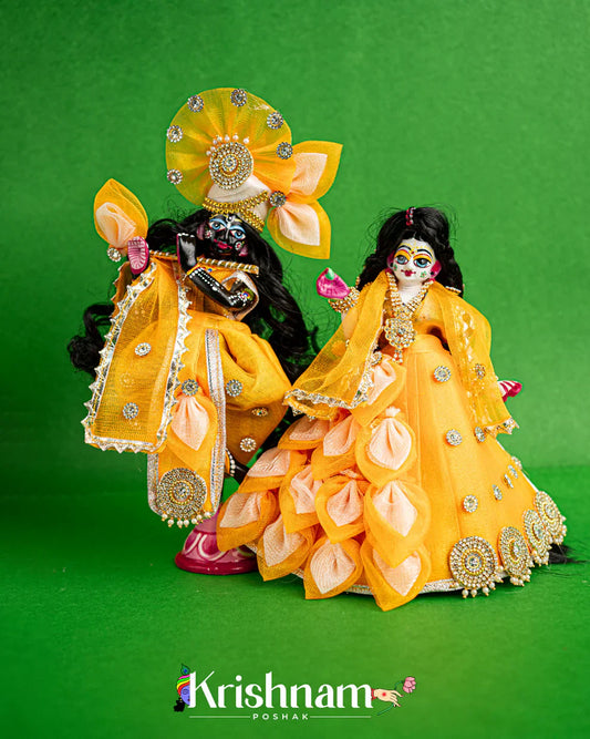 Grace Your Deities with Stunning Radha Krishna Poshak from Lord of Universe - Lord of Universe