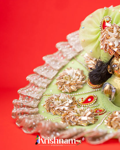 Pista Green Heavy dress for laddu gopal ji Krishnam Poshak