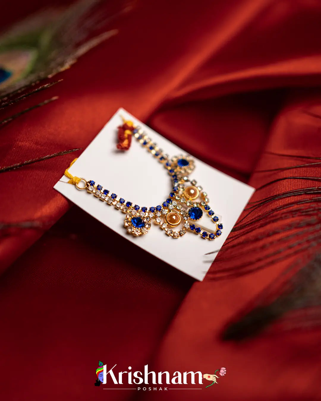 Kundan Heavy Mala for Shri Krishna, Radha & Laddu Gopal Ji (Size 2to5) - Krishnam Poshak