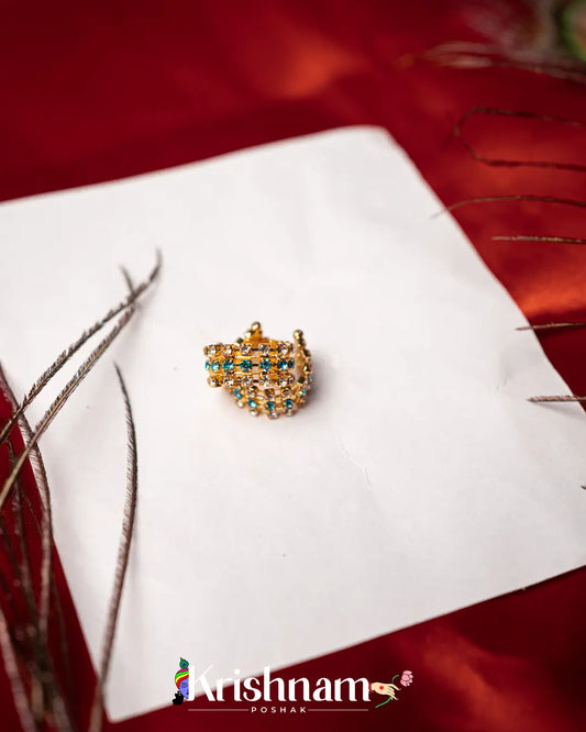 Kundan Elegant Kangan for Shree Radha ,Shree Krishna & Laddu Gopal Ji (Fits to Size 2to5) (1Set) - Krishnam Poshak