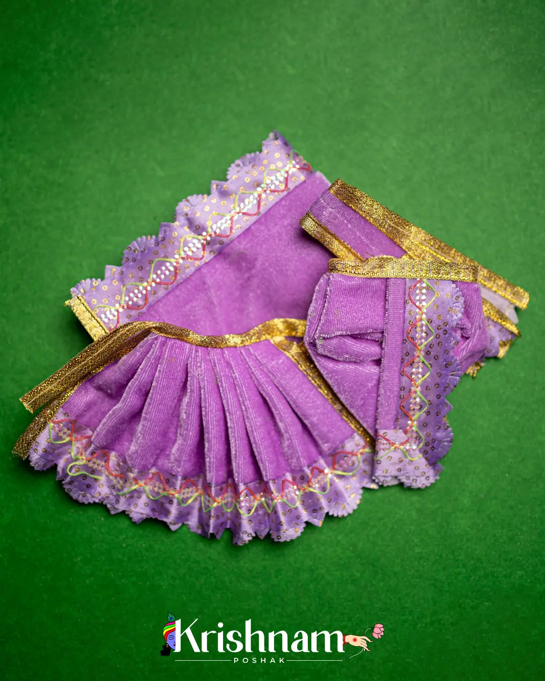 Soft Velvet Dress for Radha Krishna (Dress Only) (Different Colors) (Pagdi Not Included) - Krishnam Poshak