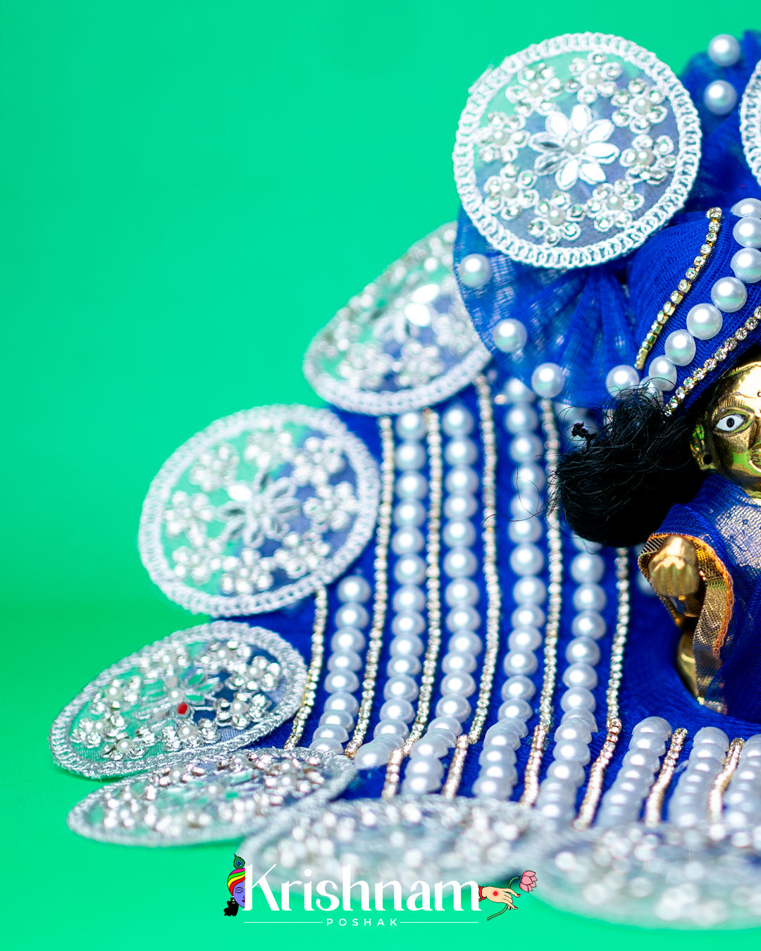 Royal Blue Heavy dress for laddu gopal ji Krishnam Poshak