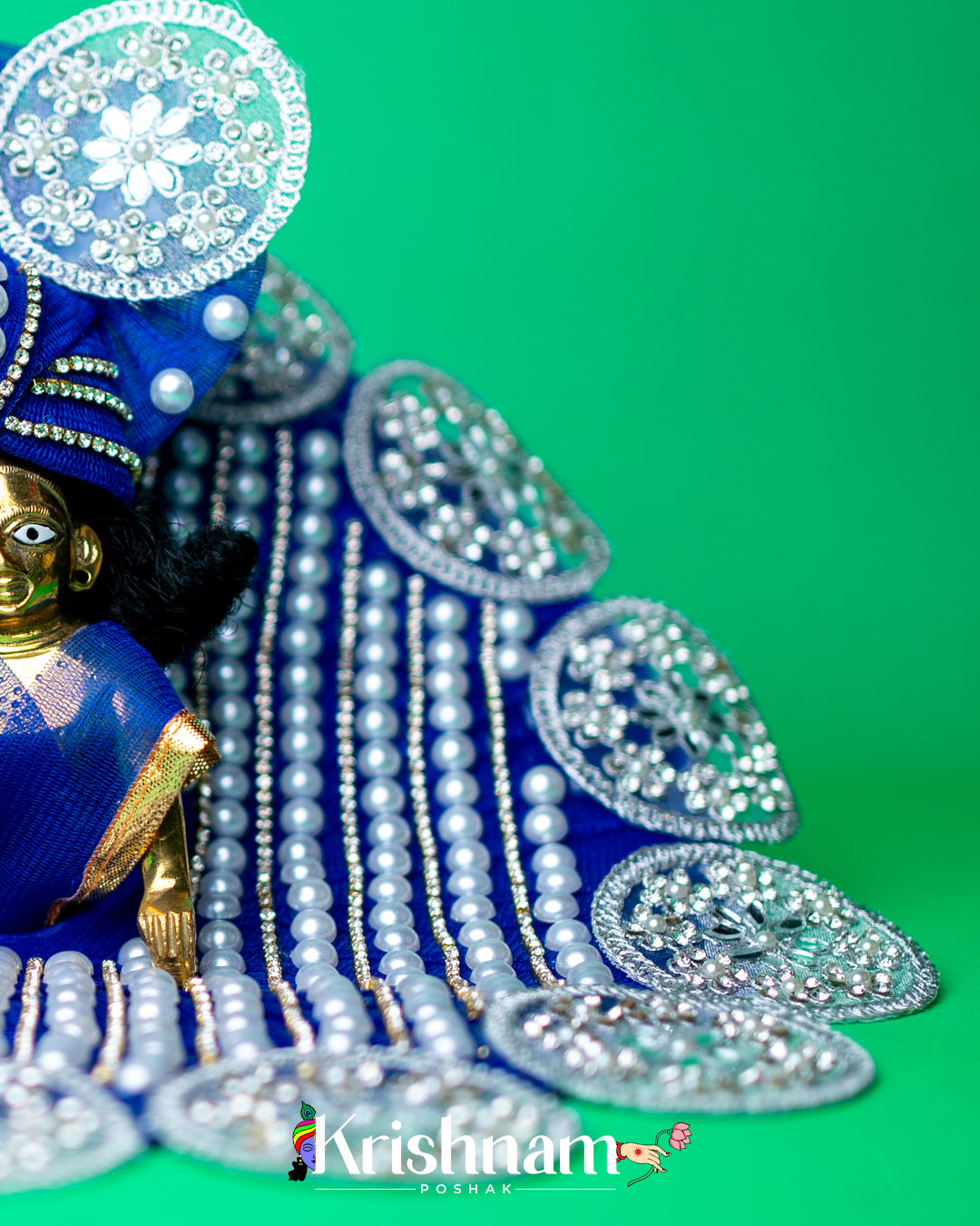 Royal Blue Heavy dress for laddu gopal ji Krishnam Poshak