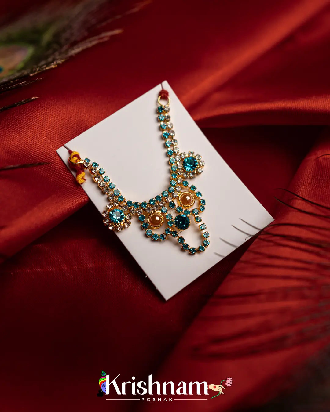 Kundan Heavy Mala for Shri Krishna, Radha & Laddu Gopal Ji (Size 2to5) - Krishnam Poshak