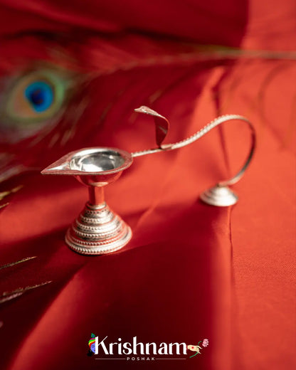 Sheshnag Silver Ek Aarti Diya for Sacred Offerings ( 31.5 Gram Approx ) - Krishnam Poshak