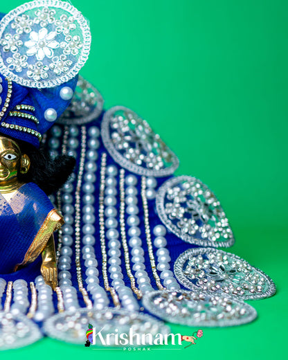 Royal Blue Heavy dress for laddu gopal ji Krishnam Poshak