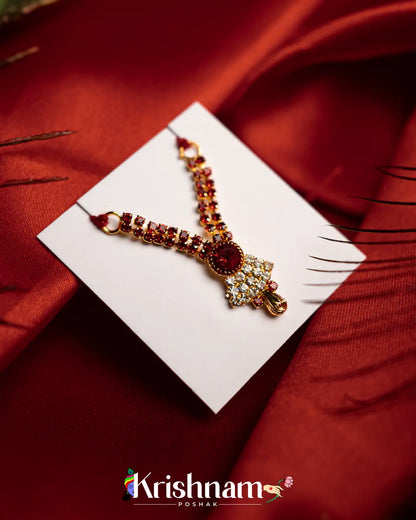 Kundan Heavy Round shape Mala for Shri Krishna, Radha & Laddu Gopal Ji (Size 2to4) - Krishnam Poshak