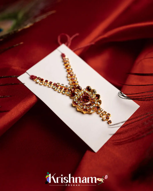 Kundan Locket Neck Mala for Shri Krishna, Radha & Laddu Gopal Ji (Size 3to6) - Lord of Universe