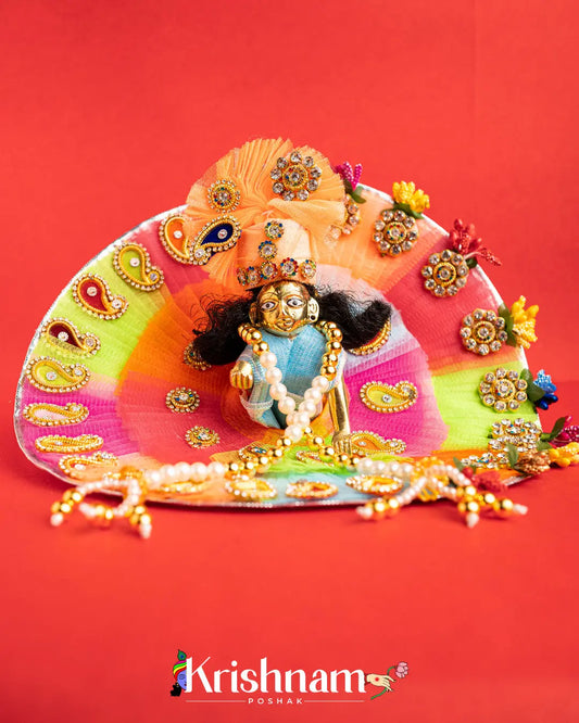 Multicolor Handmade Dress For Laddu Gopal (Pagdi & Patka Included) - Lord of Universe