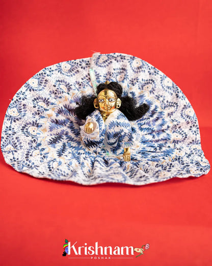 Soft Cotton Blue Dress For Laddu Gopal (Without Pagdi ) - Krishnam Poshak