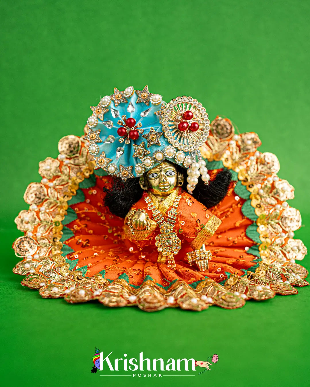 Laddu Gopal for Dress With Gotta Patti (6 Colors) (Pagdi Not Included) Krishnam Poshak