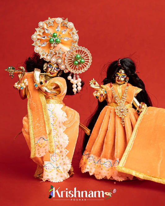 Soft Velvet Dress for Radha Krishna (Dress Only) (Different Colors) (Pagdi Not Included) - Lord of Universe