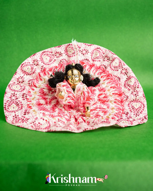 Soft Cotton Pink Dress For Laddu Gopal (Without Pagdi ) - Krishnam Poshak