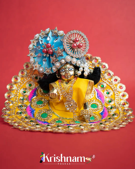 Yellow Dress for Laddu Gopal (Pagdi Not Included) Krishnam Poshak