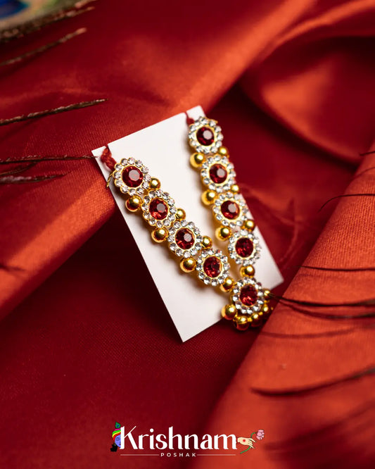 Kundan Moti Neck Mala for Shri Krishna, Radha & Laddu Gopal Ji (Size 0to4) - Lord of Universe