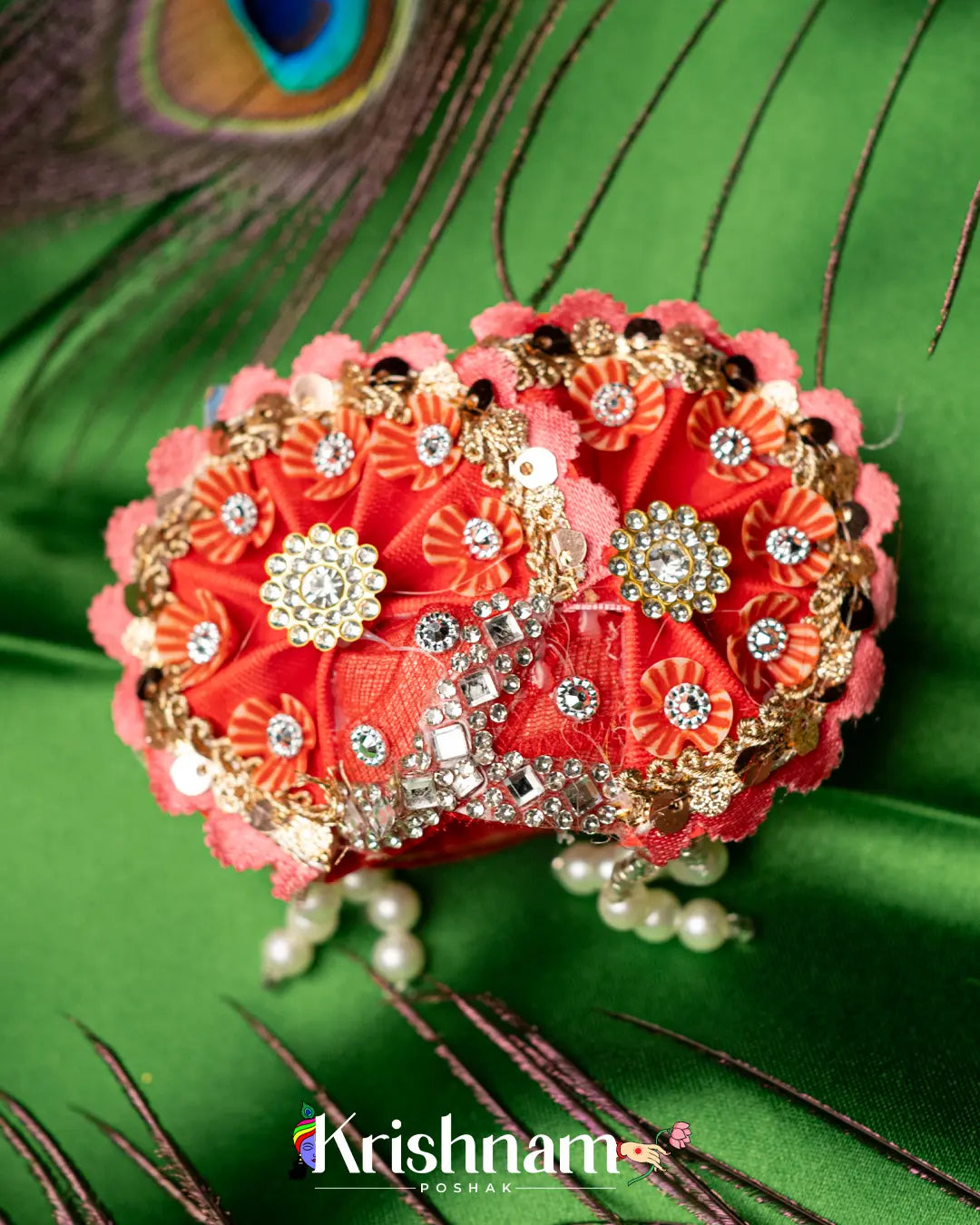 Heavy Work Pagdi For Shri Krishna & Laddu Gopal Ji - Krishnam Poshak