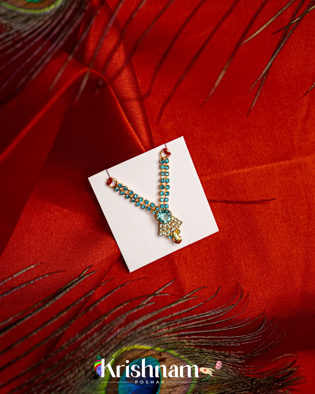 Kundan Heavy Round shape Mala for Shri Krishna, Radha & Laddu Gopal Ji (Size 2to4) - Krishnam Poshak