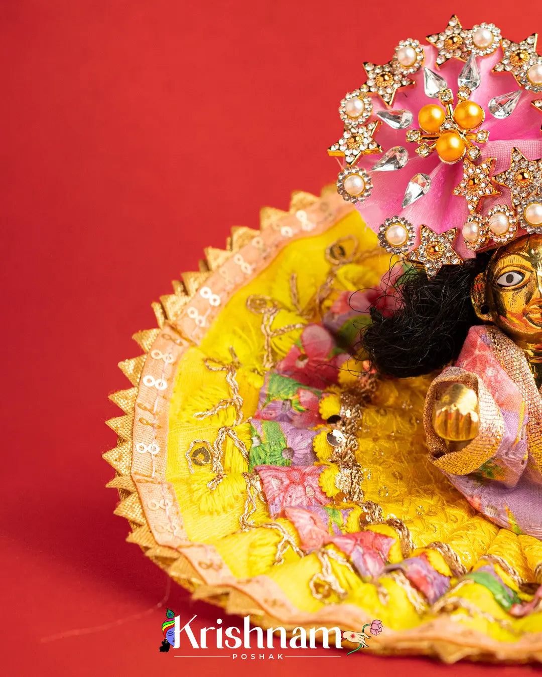 Cotton yellow Dress For Laddu Gopal (Without Pagdi ) - Lord of Universe