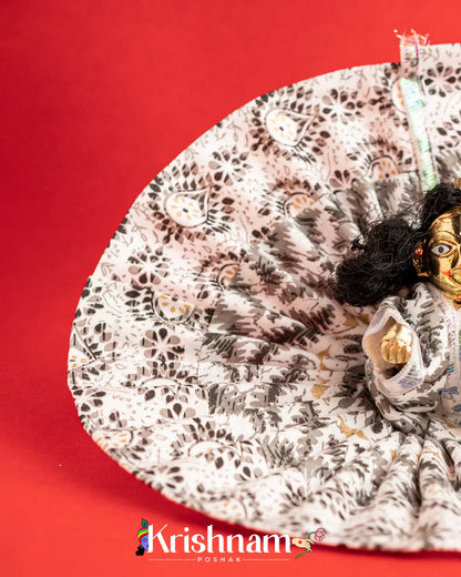 Soft Cotton Grey Dress For Laddu Gopal (Without Pagdi ) - Krishnam Poshak