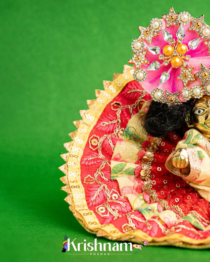Cotton Red Dress For Laddu Gopal (Without Pagdi ) - Lord of Universe