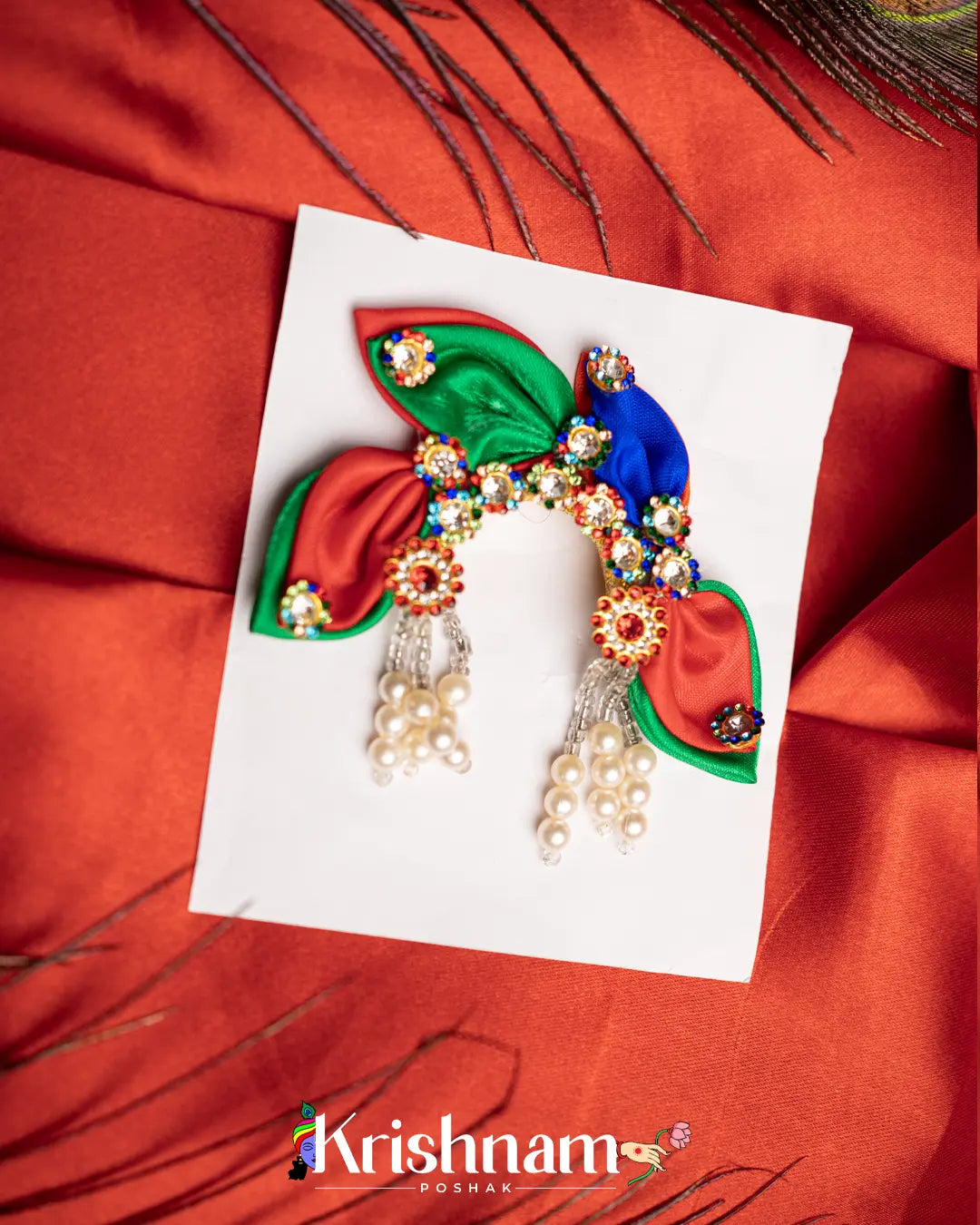 Handmade Heavy Chandrika (Color Can be Same or Different) - Krishnam Poshak