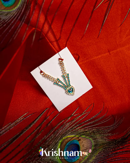 Kundan Heavy Heart Shape Mala for Shri Krishna, Radha & Laddu Gopal Ji (Size 2to5) - Krishnam Poshak