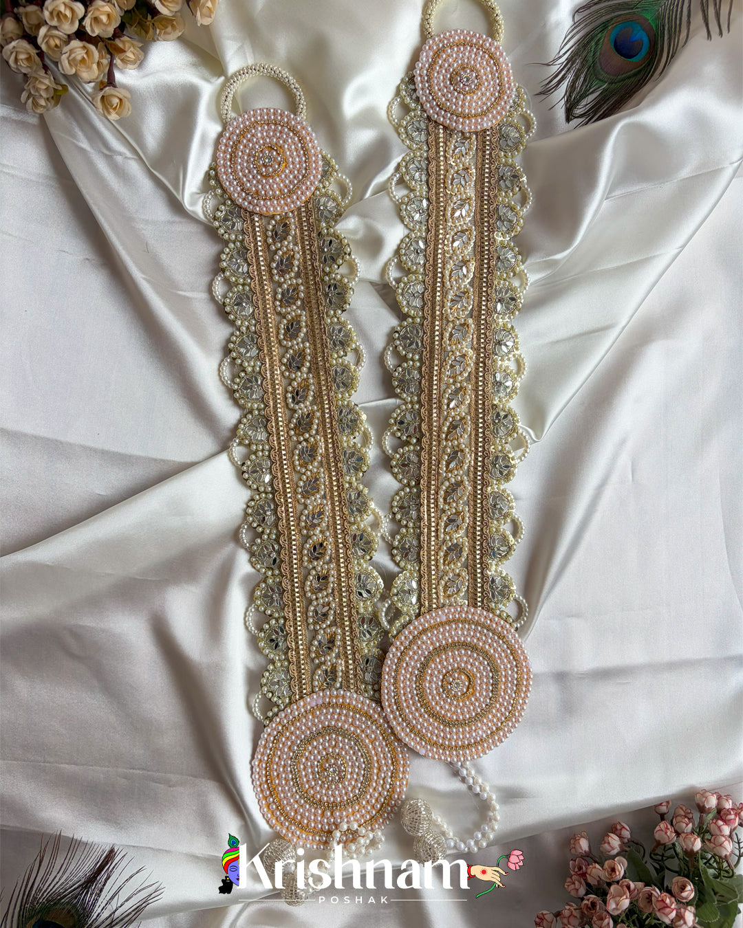 Long Tirupati Aesthetic Handmade Wall Hanging, Door Hanging, Toran for Festivals Decoration (Set of 2) Krishnam Poshak