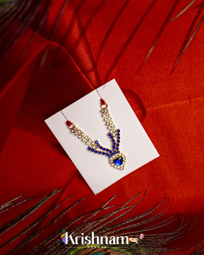 Kundan Heavy Heart Shape Mala for Shri Krishna, Radha & Laddu Gopal Ji (Size 2to5) - Krishnam Poshak