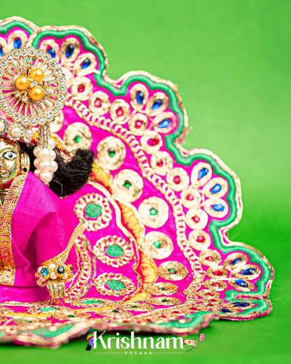 Pink Dress for Laddu Gopal (Pagdi Not Included) Krishnam Poshak