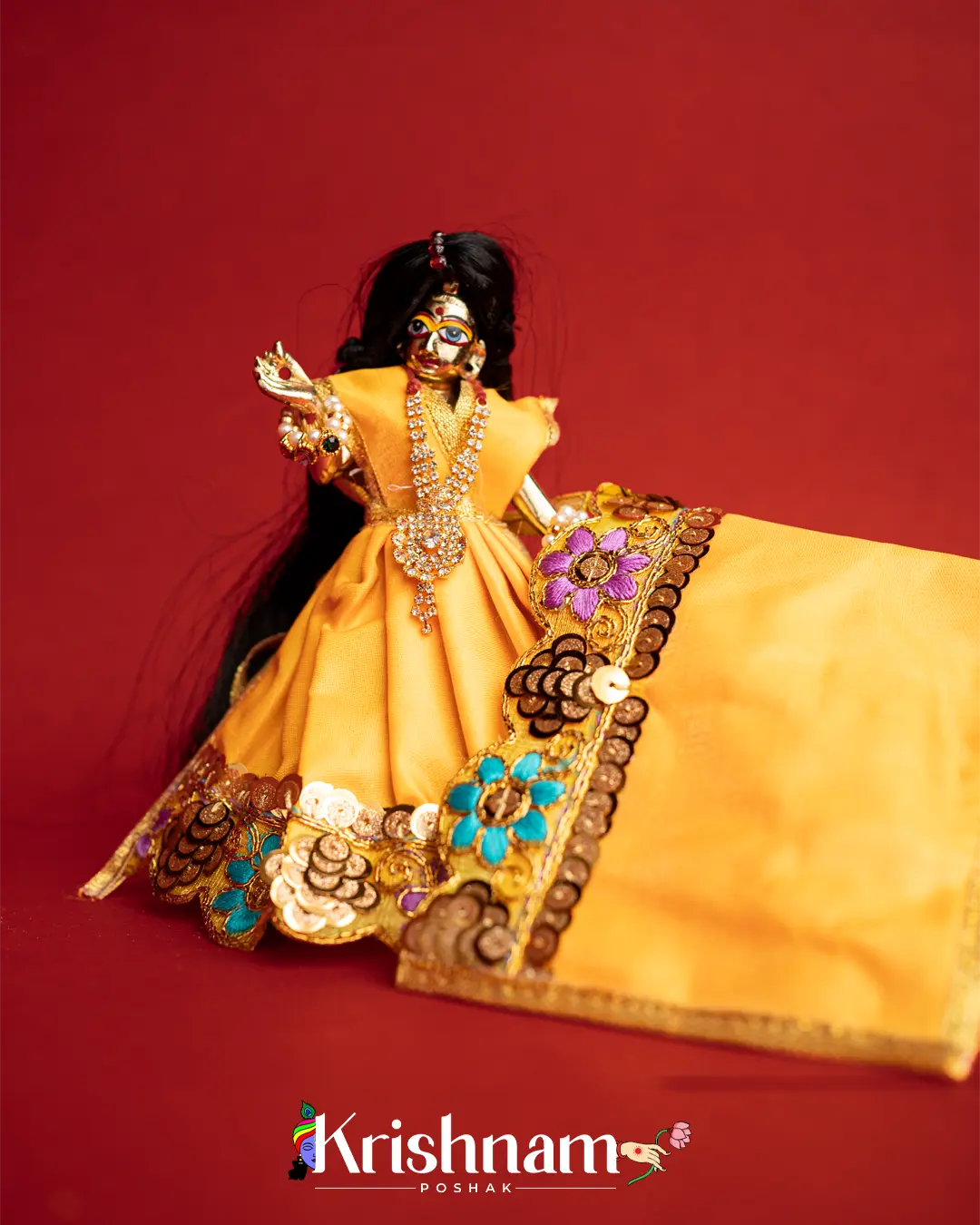 Embroidery Dress for Radha Krishna (Dress Only) (Pagdi Not Included) - Lord of Universe