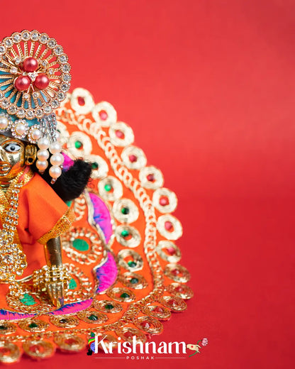 Orange Dress for Laddu Gopal (Pagdi Not Included) Krishnam Poshak