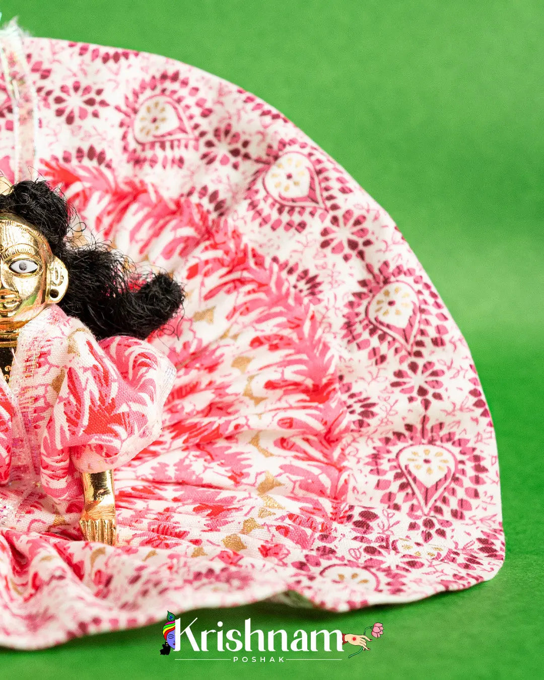 Soft Cotton Pink Dress For Laddu Gopal (Without Pagdi ) - Krishnam Poshak