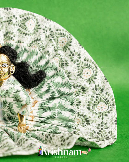 Soft Cotton Green Dress For Laddu Gopal (Without Pagdi ) - Krishnam Poshak