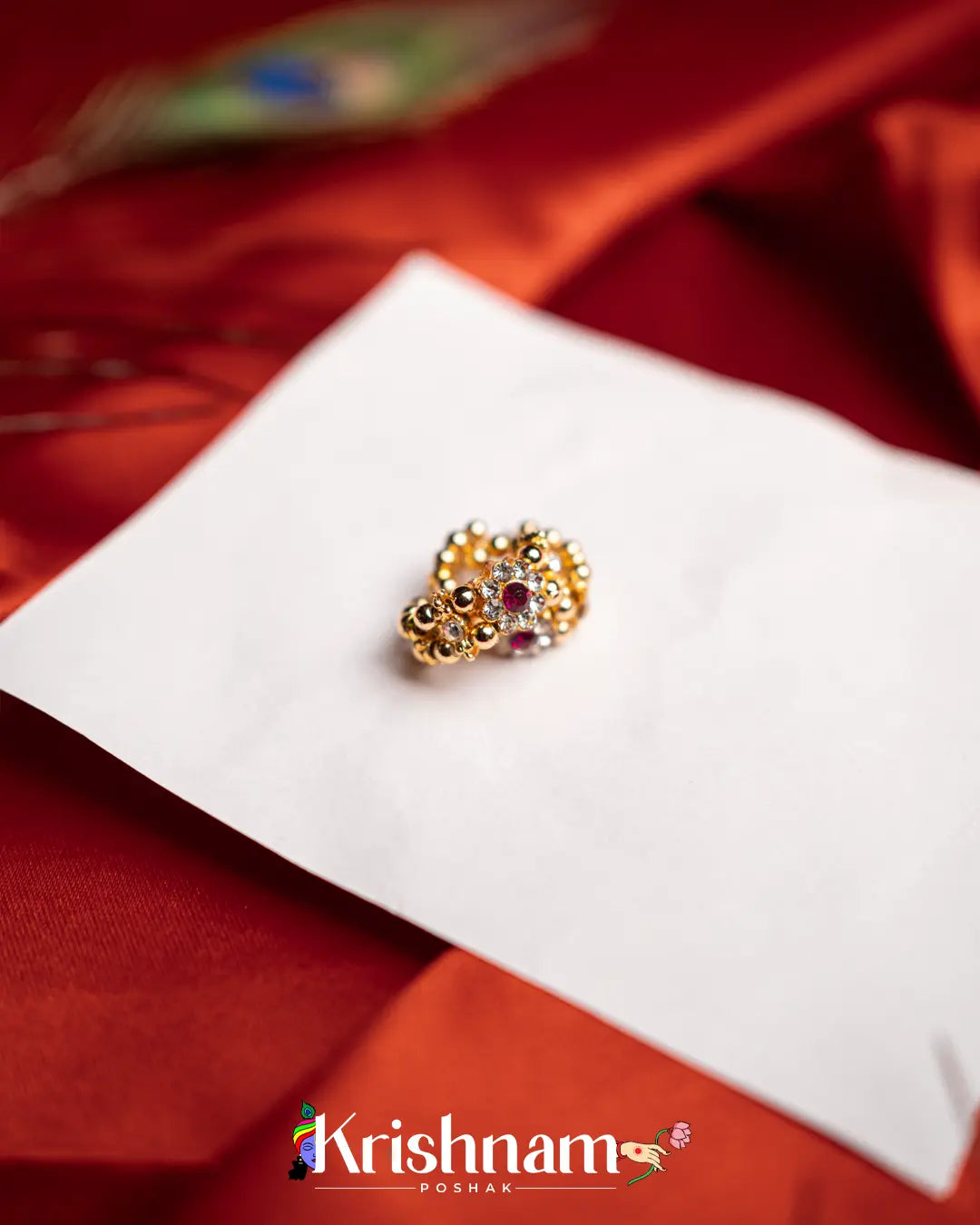 Kundan Kangan for Shree Radha ,Shree Krishna & Laddu Gopal Ji (Fits to Size 0to5) (1 Set) - Krishnam Poshak