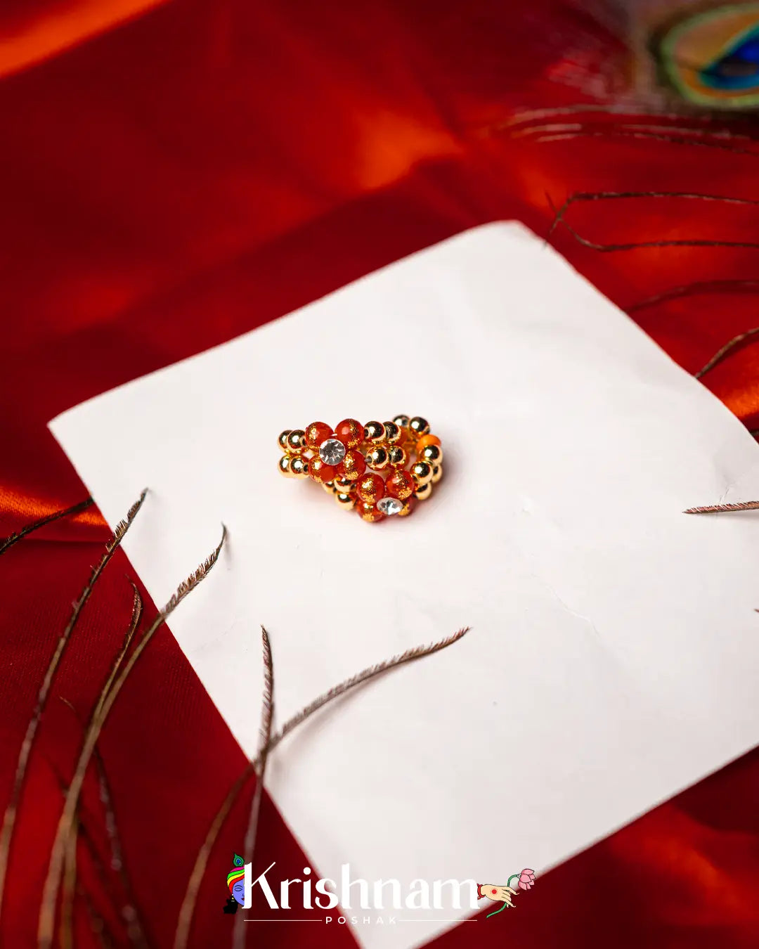 Kundan Moti Kangan for Shree Radha ,Shree Krishna & Laddu Gopal Ji (Fits to Size 0to5) (1 Set) - Krishnam Poshak