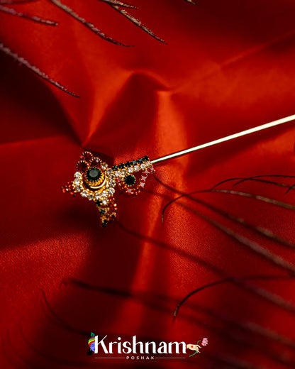 Kundan Elegant Bansuri for Shri Krishna & Laddu Gopal Ji (Size 4to7) - Krishnam Poshak