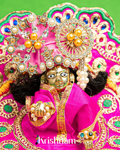 Pink Dress for Laddu Gopal (Pagdi Not Included) Krishnam Poshak