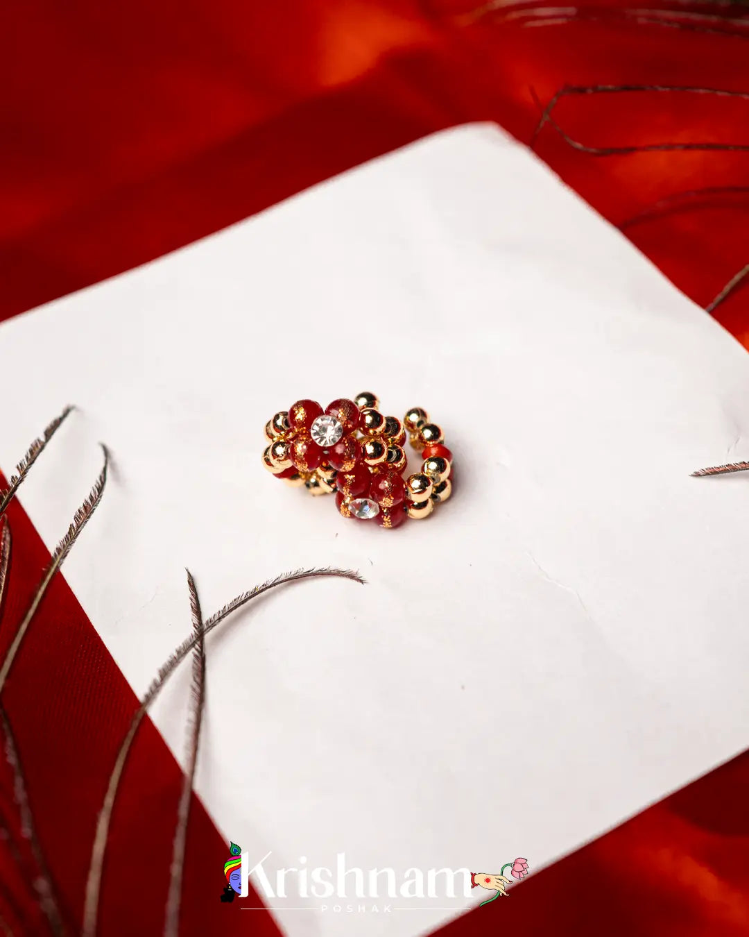 Kundan Moti Kangan for Shree Radha ,Shree Krishna & Laddu Gopal Ji (Fits to Size 0to5) (1 Set) - Krishnam Poshak