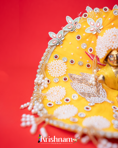 Yellow Lotus Heavy dress for laddu gopal ji Krishnam Poshak