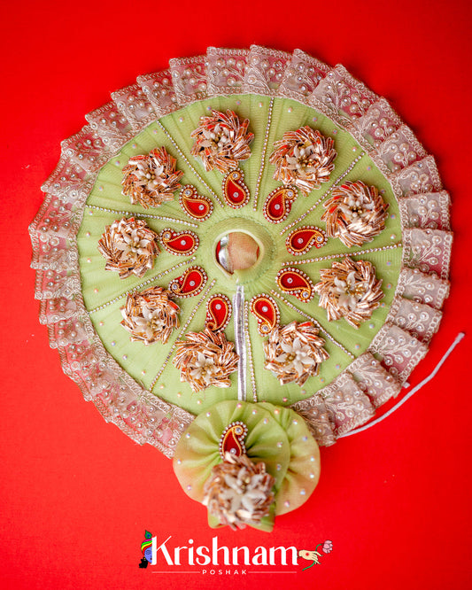 Pista Green Heavy dress for laddu gopal ji Krishnam Poshak